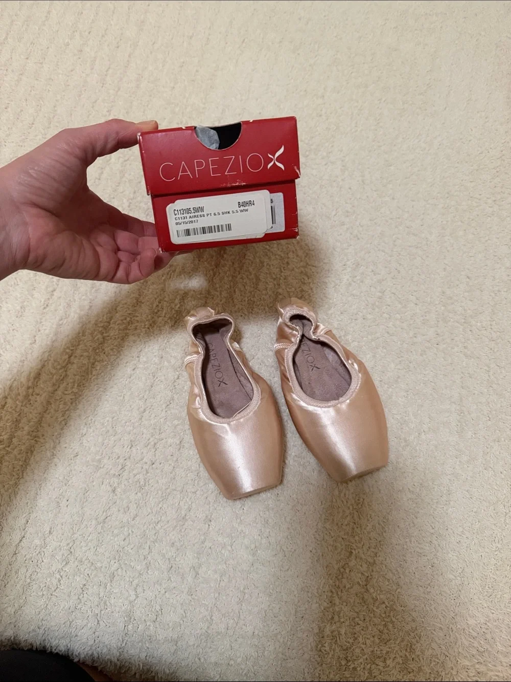 Capezio Kids Ballet Pointe Shoes Airess- Blush Satin